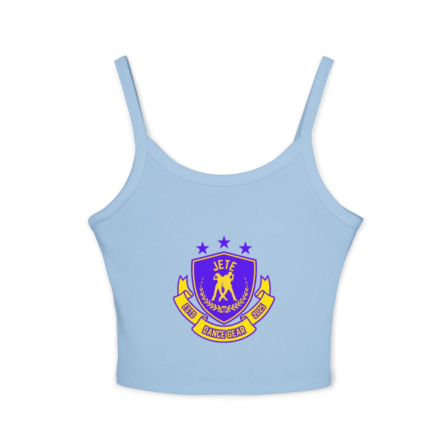 "Jeté Dance Gear" Women’s Spaghetti Strap Tank Top – Collegiate-Inspired Dancer Graphic | Stylish Studio Apparel for Dancers & Performers