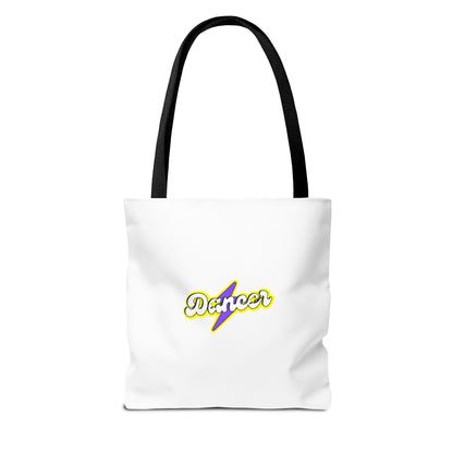 “Dancer” Superhero Graphic Canvas Tote Bag – Bold Dance Tote for Classes, Rehearsals & Everyday Use