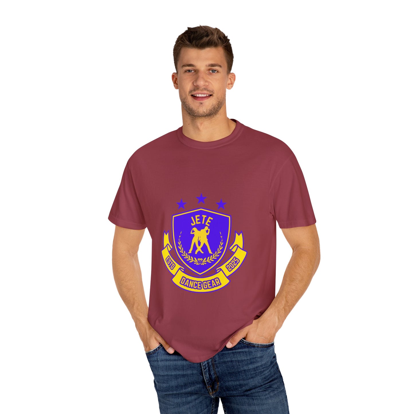 "Jeté Dance Gear" Unisex Garment-Dyed T-Shirt – Collegiate-Style Graphic Tee – Dance Apparel for Dancers & Performers