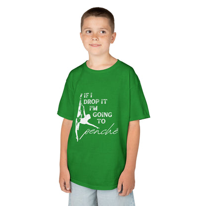 “If I Drop It, I’m Going to Penché” Funny Dance T-Shirt – Youth Short Sleeve Tee with Dancer Graphic and Optional Name or Studio Personalization