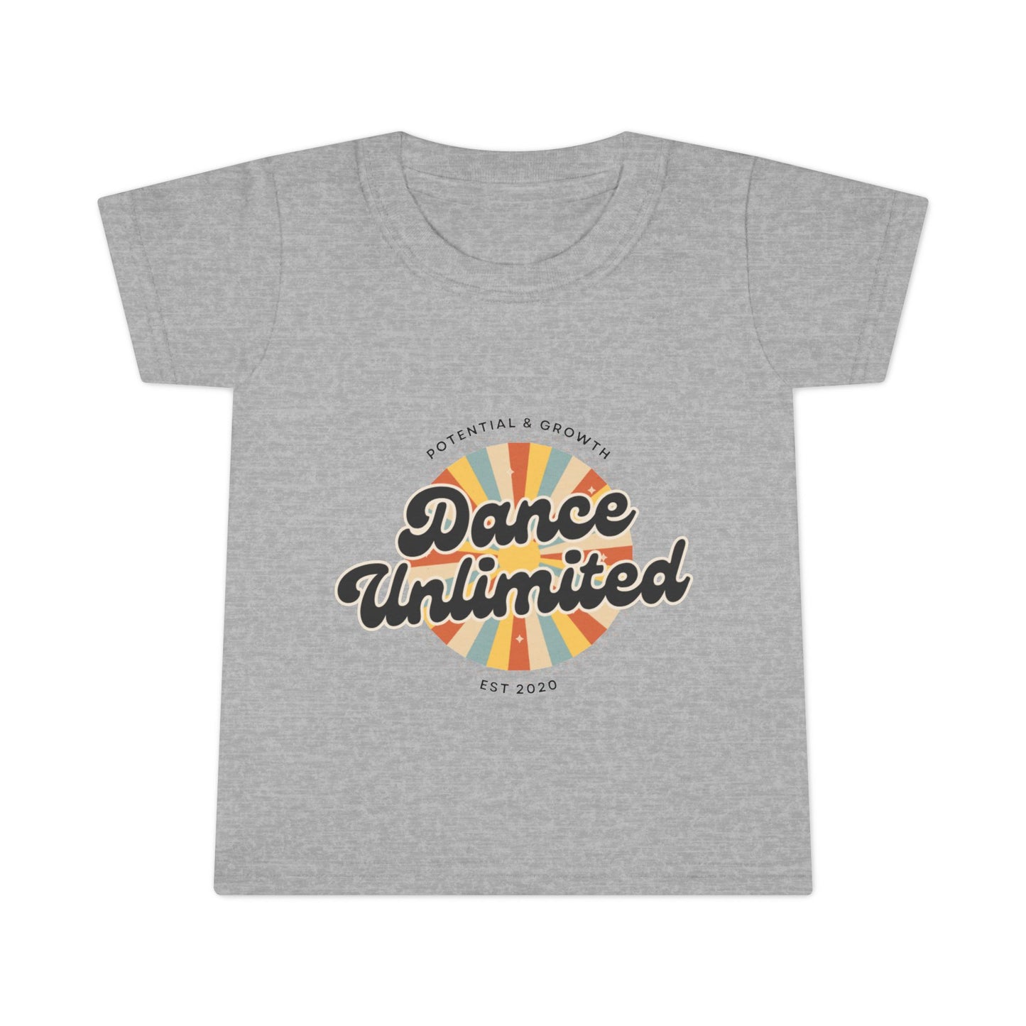 "Dance Unlimited – Potential & Growth" Toddler Dance T-Shirt – Retro Short Sleeve Tee for Kids