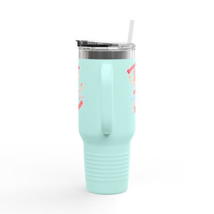“Every Meow & Then I Dance” Adorable Dancing Cat Graphic | Cute Cat Dance Tumbler for Ballet Lovers & On-the-Go Coffee Enthusiasts - 40oz Insulated Travel Mug