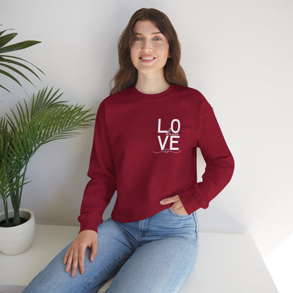 "LOVE Dance" Unisex Crewneck Sweatshirt – Script Letter Graphic Dance Lover Pullover