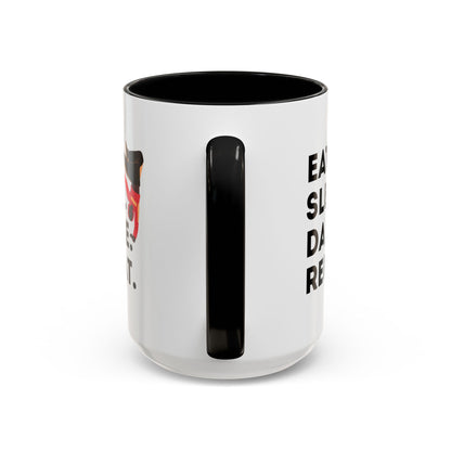 "Eat Sleep Dance Repeat" Accent Coffee Mug – Bold B-Boy Graphic Ceramic Mug for Hip Hop Dancers