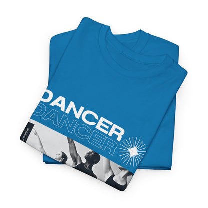 "Dancer" with ballet dancers at the Barre - Unisex Heavy Cotton Tee | Streetwear-Inspired Ballet Training Graphic T-Shirt for Dance Lovers