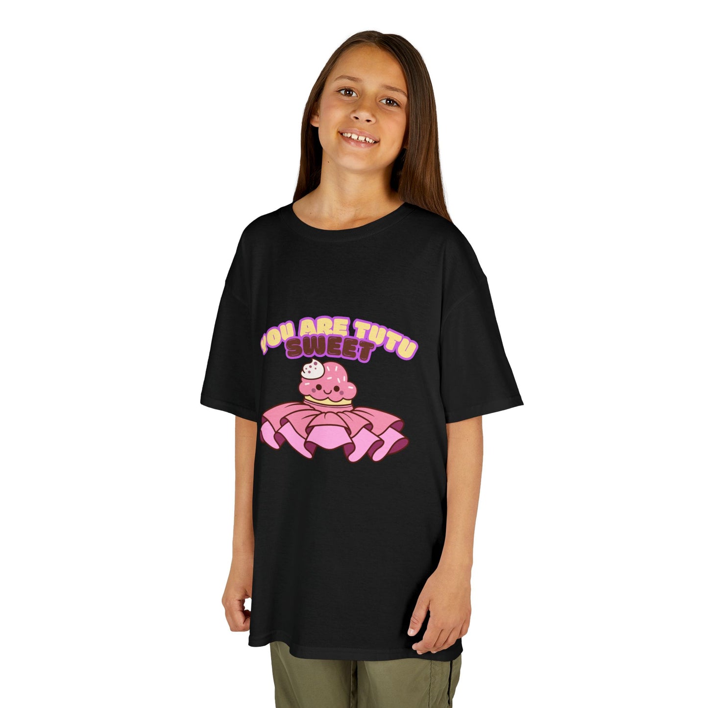 "You Are Tutu Sweet" Youth Short Sleeve Tee – Kawaii Cupcake in Tutu Graphic Dance Shirt for Kids and Ballet Lovers