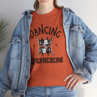 “Dancing Queen" Unisex Heavy Cotton T-Shirt with Crown Graphic – Dance-Inspired Graphic Tee for Adults & Kids