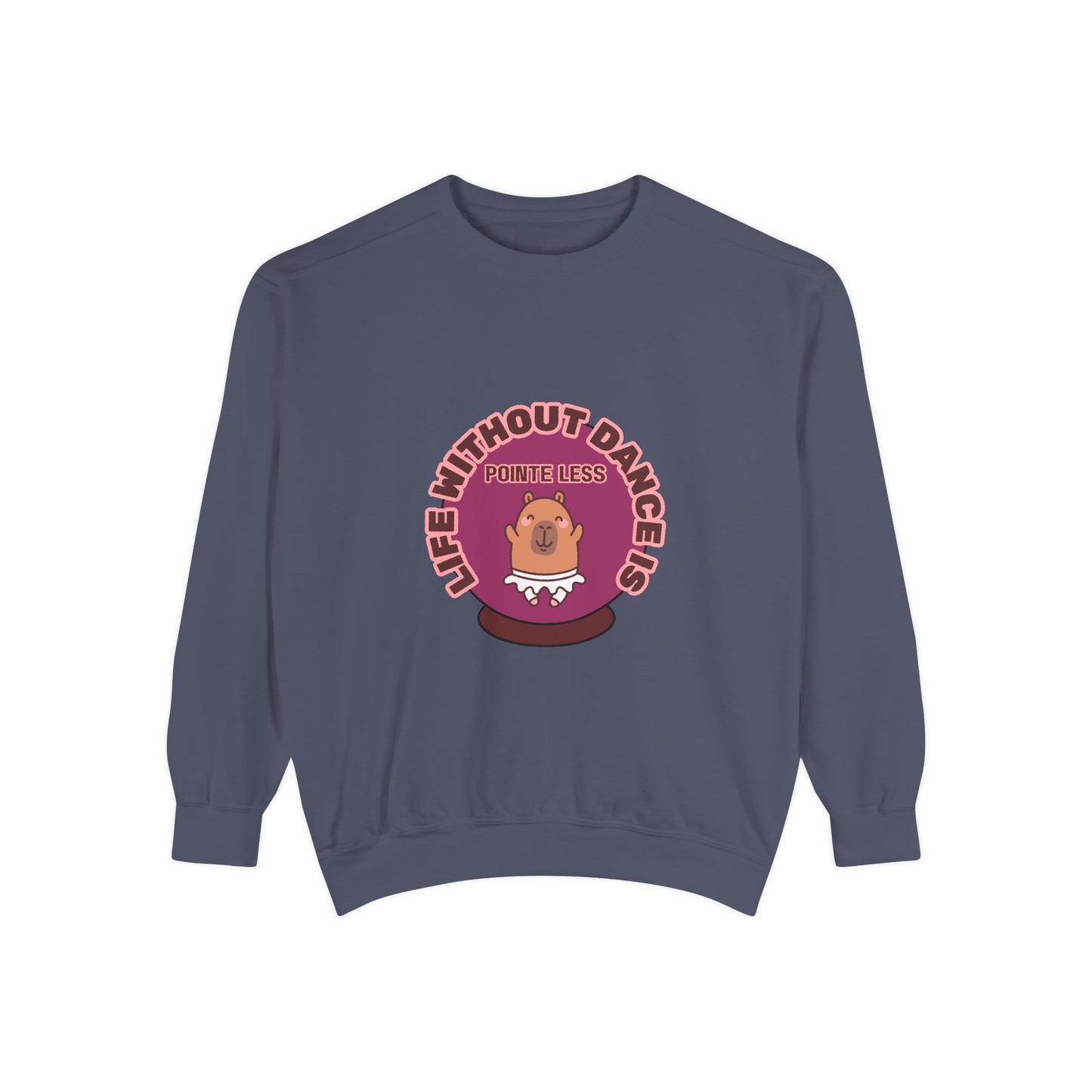 "Life Without Dance Is Pointeless" Unisex Lightweight Crewneck Sweatshirt – Bold Retro Ballet Pun Graphic Pullover for Dancers & Dance Lovers