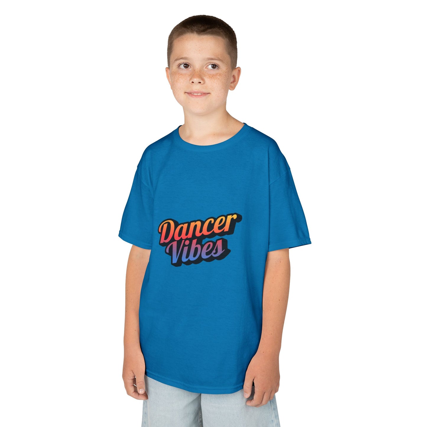 “Dancer Vibes” Colorful Graphic Tee for Kids | Dance-Themed Short Sleeve Shirt - Youth Dance T-Shirt