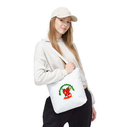 “What’s a Pepper’s Favorite Dance? Salsa!” Salsa Dance Pun Tote Bag – Funny Kawaii Pepper Graphic Canvas Bag for Dancers & Food Lovers