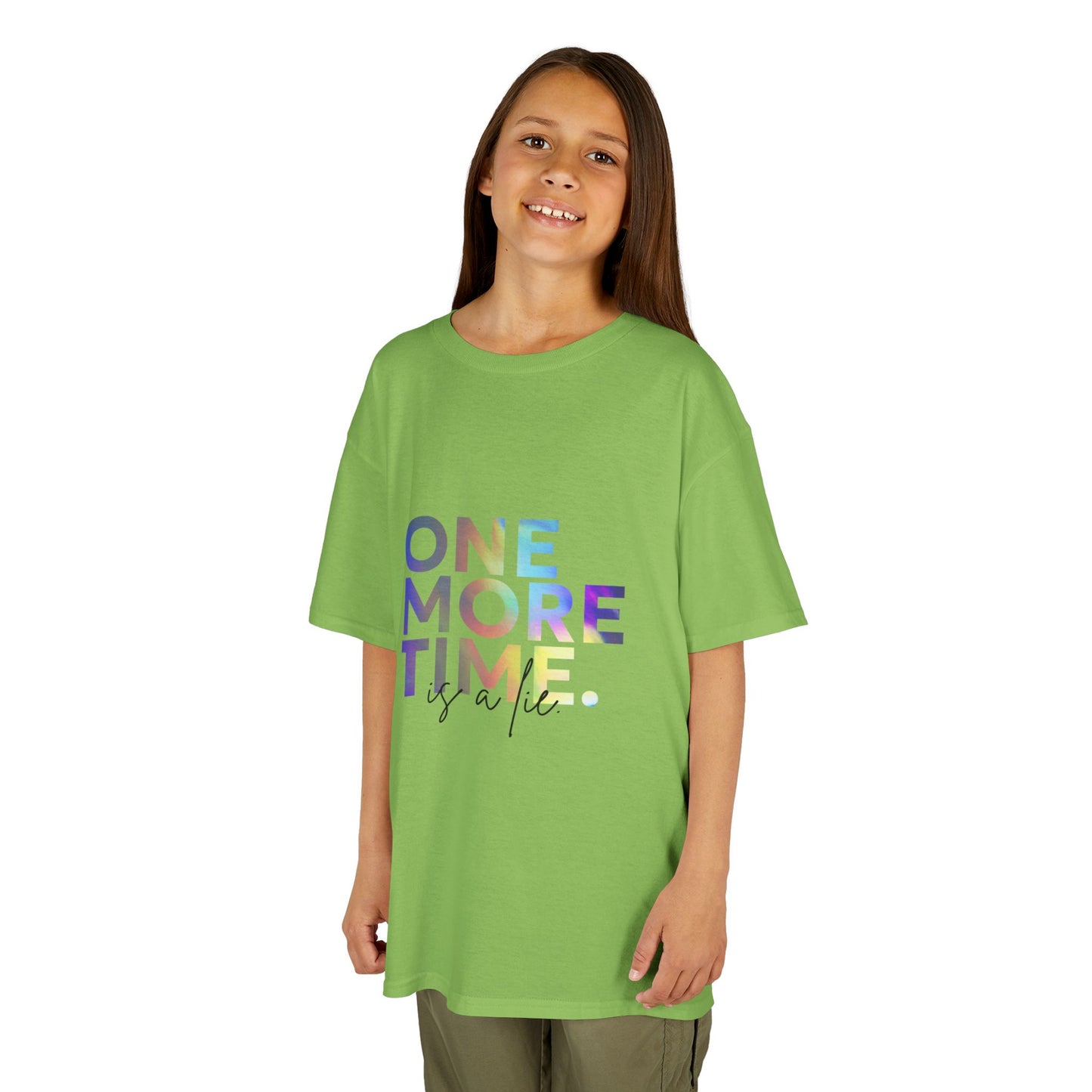 “One More Time is a Lie” Colorful Dancer Shirt – Funny Dance Practice Saying T-Shirt for Kids - Youth Dance Graphic Tee