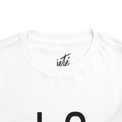 "LOVE Dance" Toddler Short Sleeve Tee – Script Letter Graphic Dance Lover T-Shirt