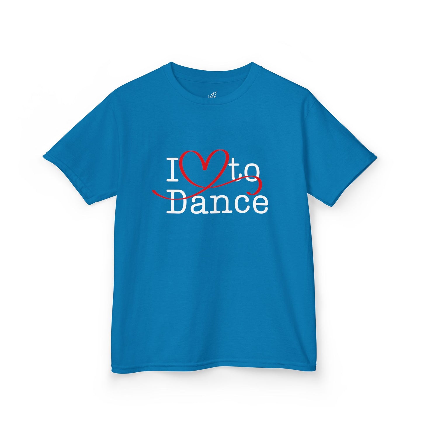"I Love to Dance" Youth Short Sleeve Tee – Hand-Drawn Heart Graphic Dance Lover T-Shirt