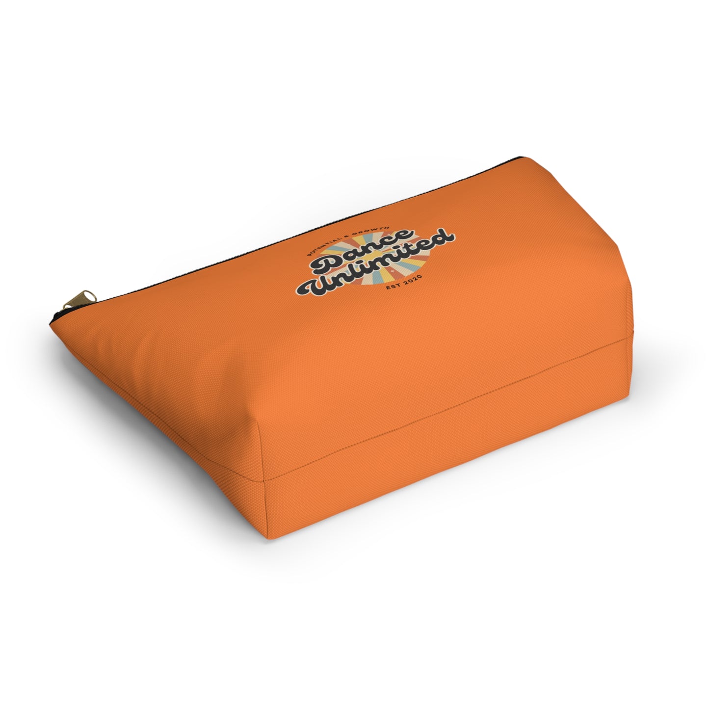 "Dance Unlimited - Potential & Growth" Makeup Bag – Retro Dance Graphic – Inspirational Dance-Themed Zipper Pouch for Cosmetics, Accessories & Gifts