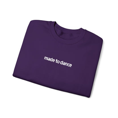 “Made to Dance" Unisex Heavy Blend™ Crewneck Sweatshirt – Embroidered Dance-Inspired Pullover for Adults & Kids