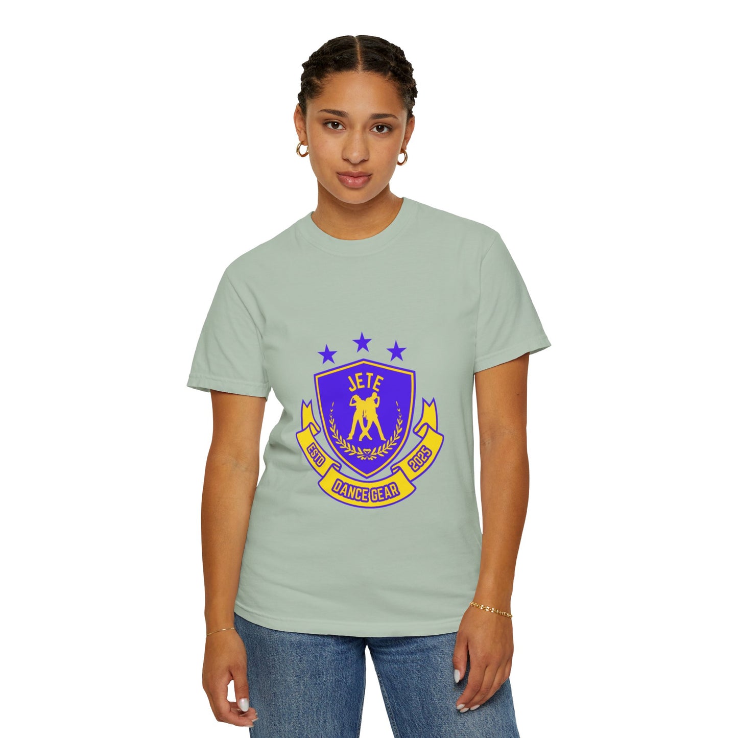 "Jeté Dance Gear" Unisex Garment-Dyed T-Shirt – Collegiate-Style Graphic Tee – Dance Apparel for Dancers & Performers
