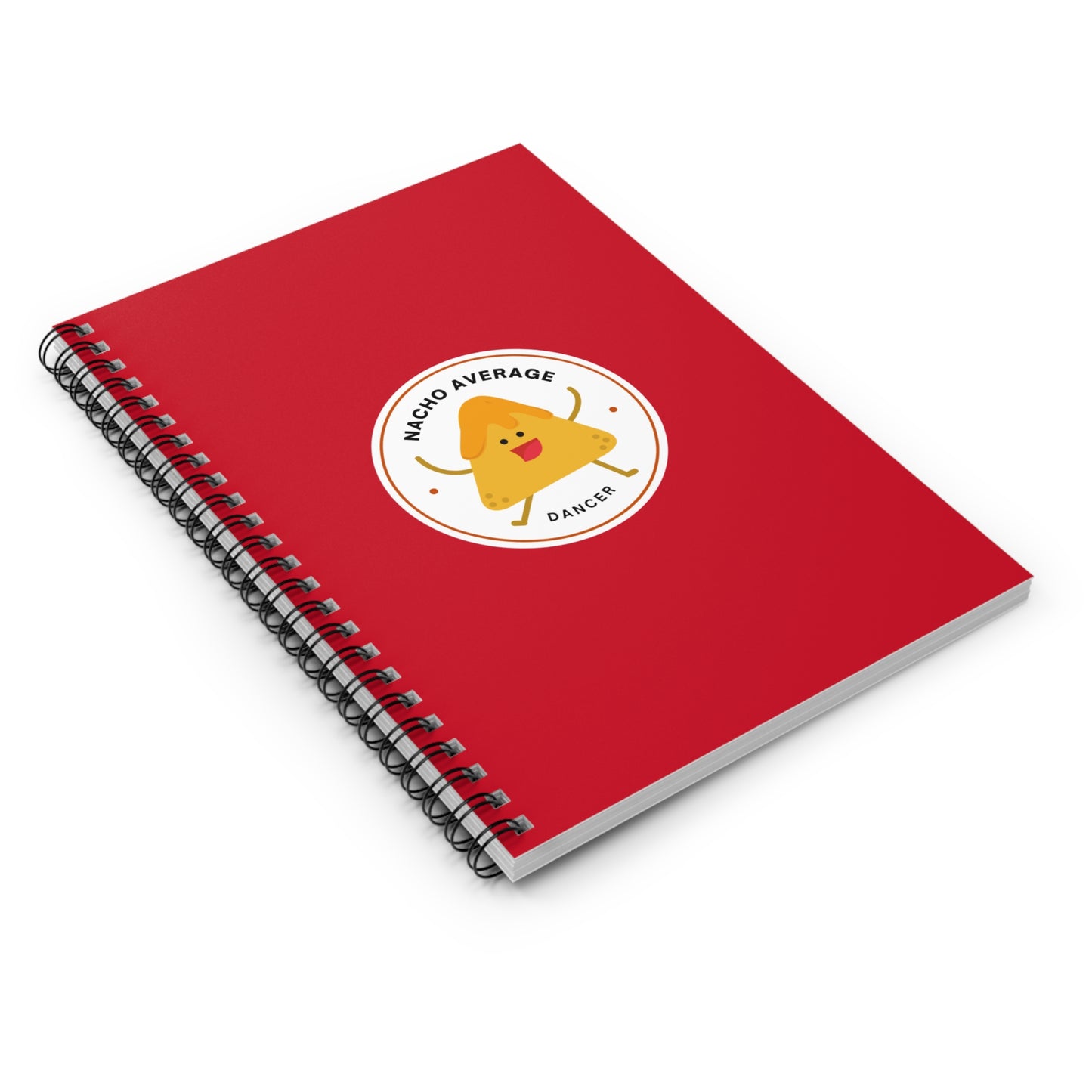 "Nacho Average Dancer" Spiral Notebook – Funny Dance Pun Journal with Cute Dancing Nacho Graphic for Dancers & Snack Lovers