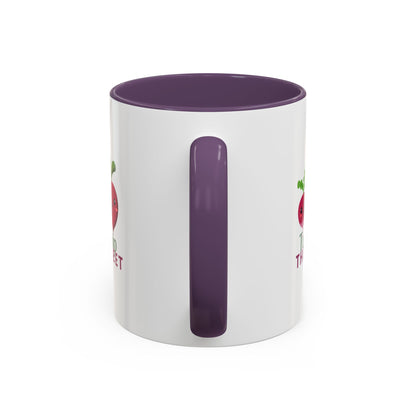 "Turnip the Beet" Accent Coffee Mug – Funny Dance Pun Ceramic Mug for Dancers and Music Lovers