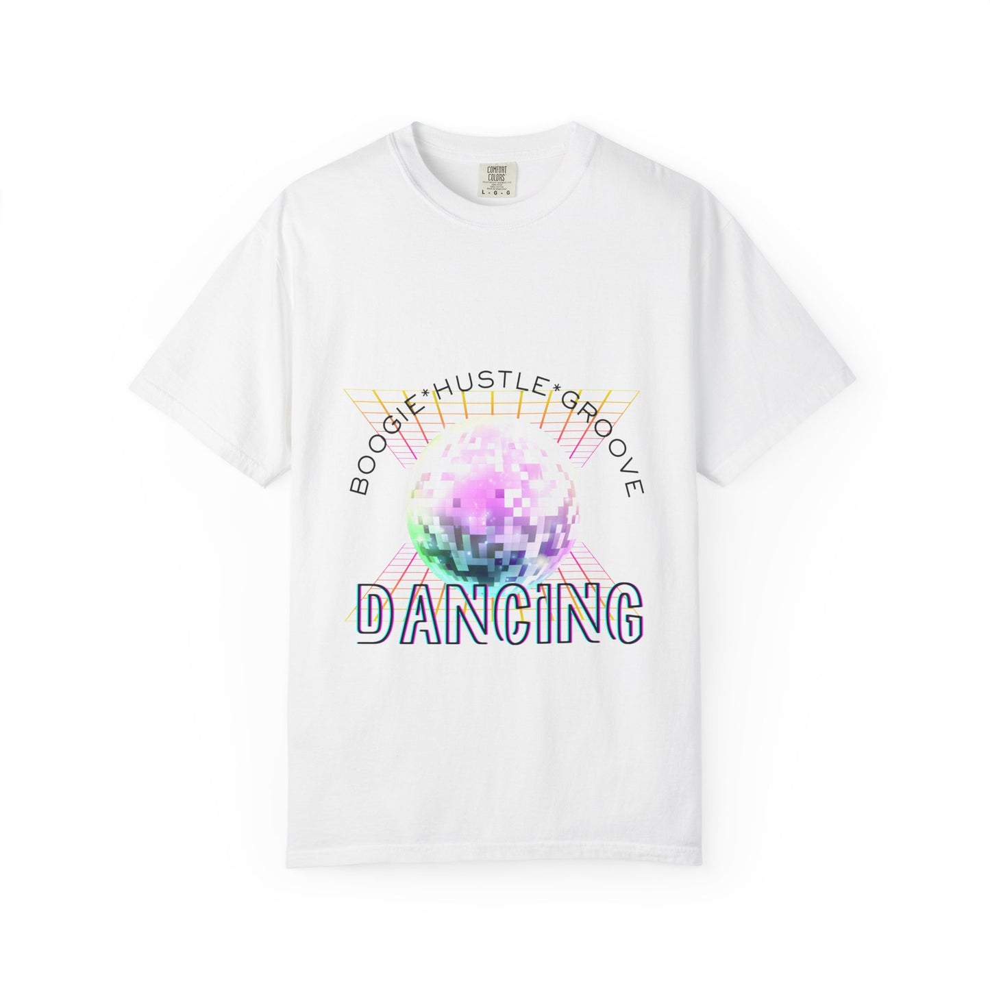 "Boogie, Hustle, Groove - Dancing" Streetwear Dance Graphic – Unisex Garment-Dyed T-Shirt