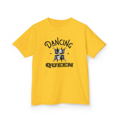 “Dancing Queen" Kids Heavy Cotton™ Tee with Crown Graphic – Dance-Inspired Graphic Tee for Adults & Kids