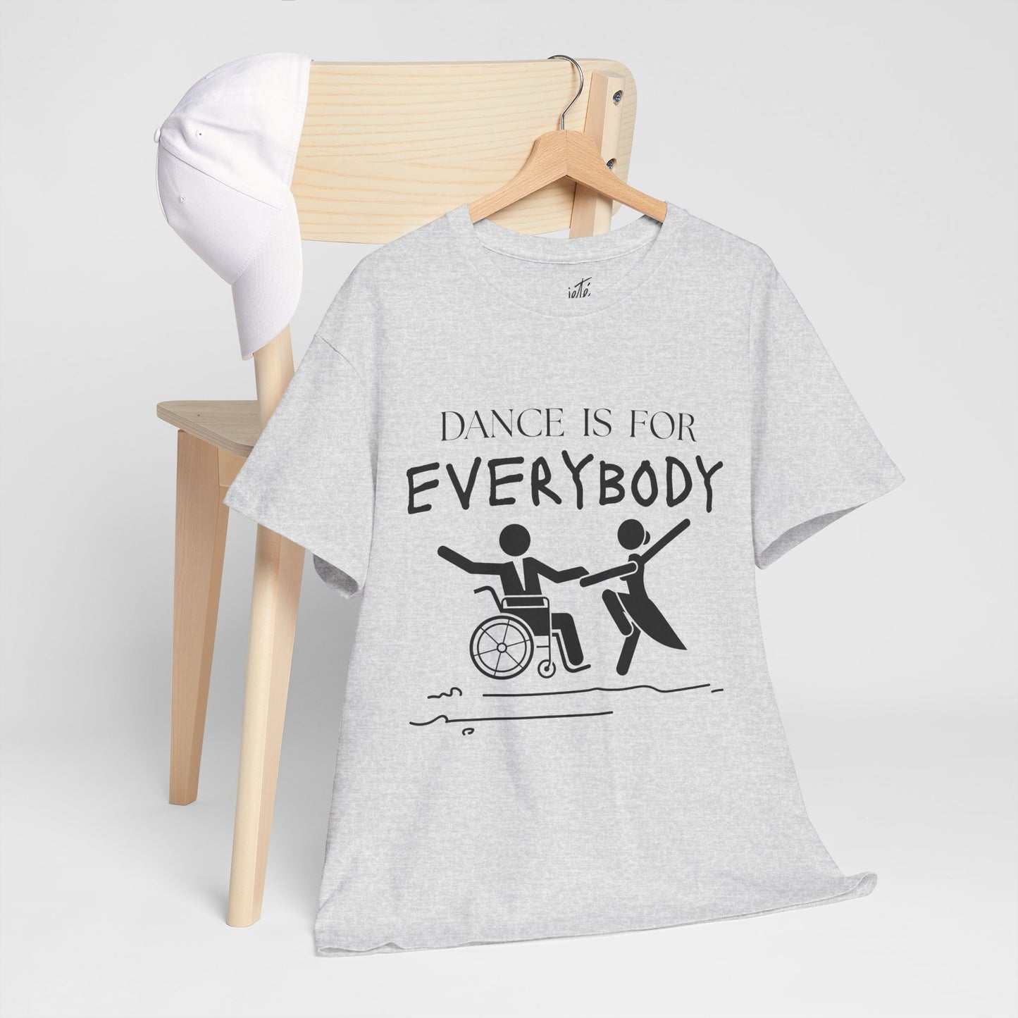 “Dance Is for Everybody” Inclusive Dance T-Shirt – Unisex Heavy Cotton Tee with Optional Back Personalization (Name or Studio)
