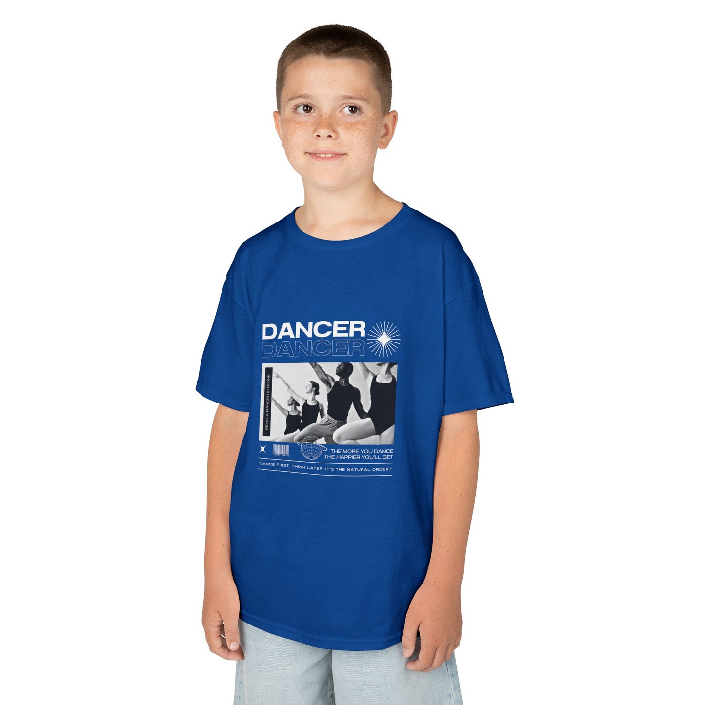 “Dancer” Youth Short Sleeve Tee – Young Ballet Dancers at the Barre Streetwear-Inspired Dance Shirt for Kids