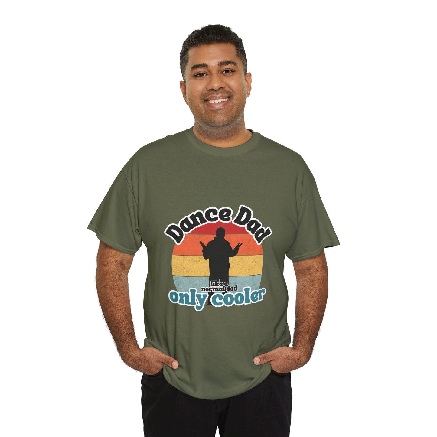 "Dance Dad" Unisex Heavy Cotton Tee – Funny Retro Dance Shirt for Cool Dads