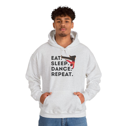 "Eat Sleep Dance Repeat" Unisex Dance Hoodie – Bold B-Boy Streetwear Sweatshirt