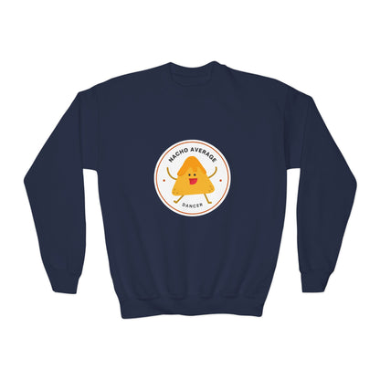 "Nacho Average Dancer" – Funny Youth Crewneck Dance Sweatshirt | Cute Nacho Graphic Kids Pullover
