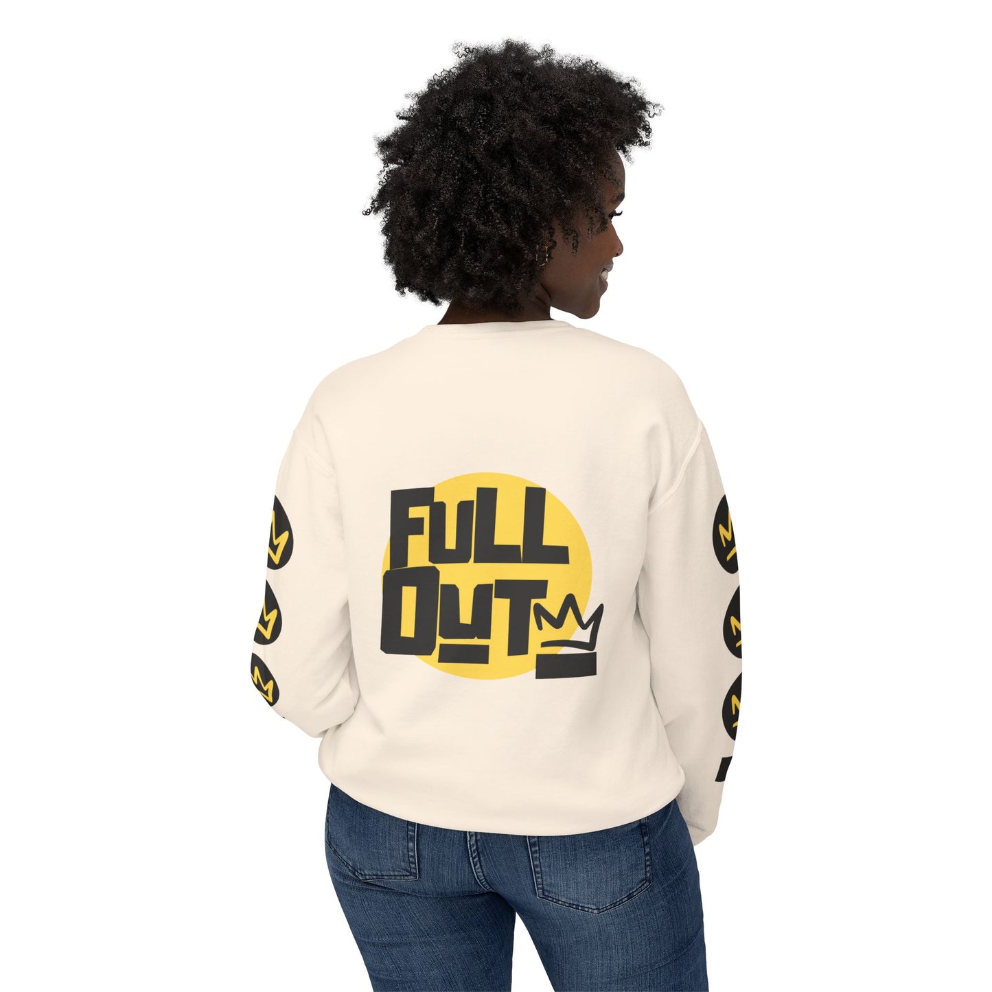 "Full Out" Lightweight Crewneck Sweatshirt – Unisex Streetwear Pullover from the Full Out Premium Collection