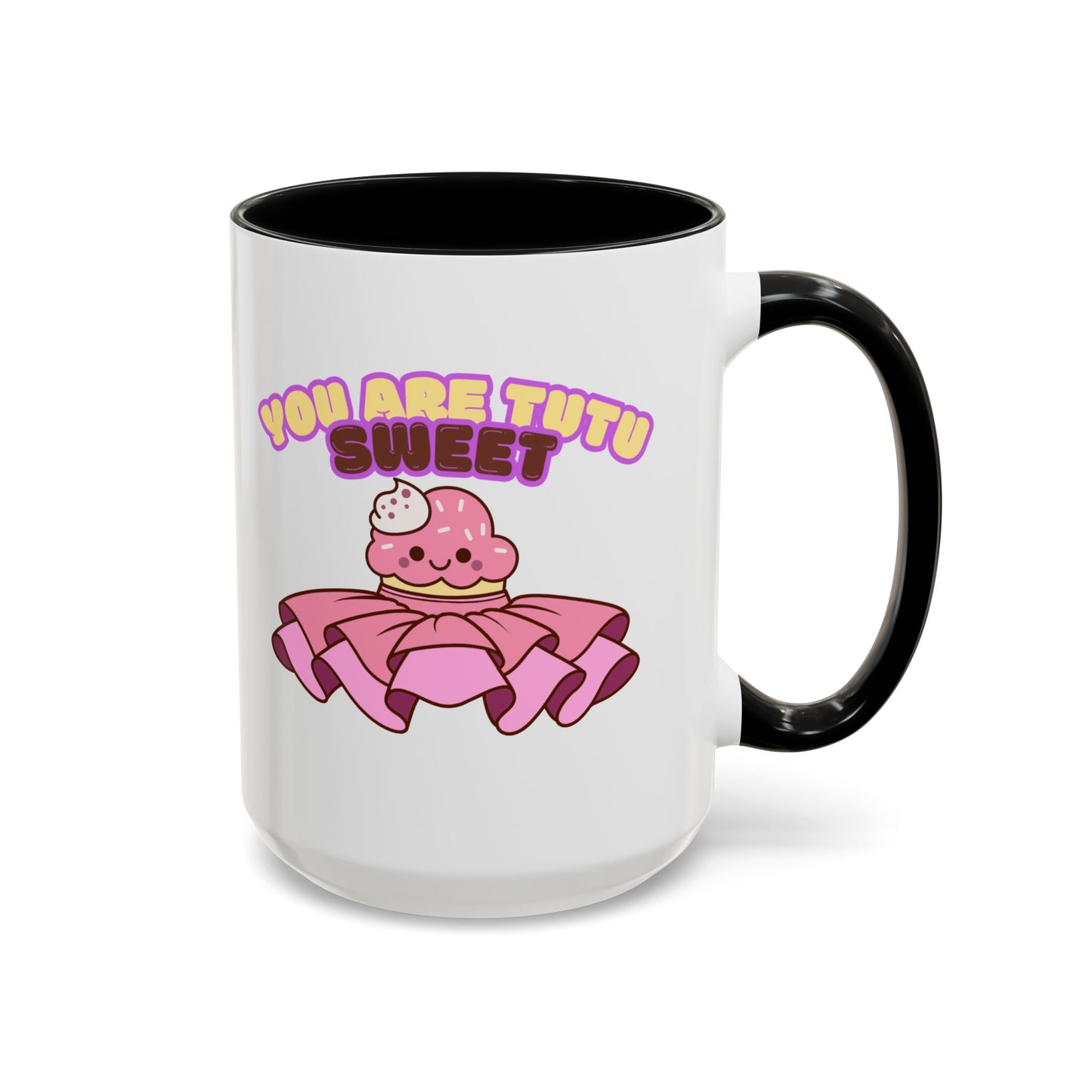 "You Are Tutu Sweet" Accent Coffee Mug – Cute Ballet Pun with Kawaii Ceramic Mug for Dancers and Dance Lovers