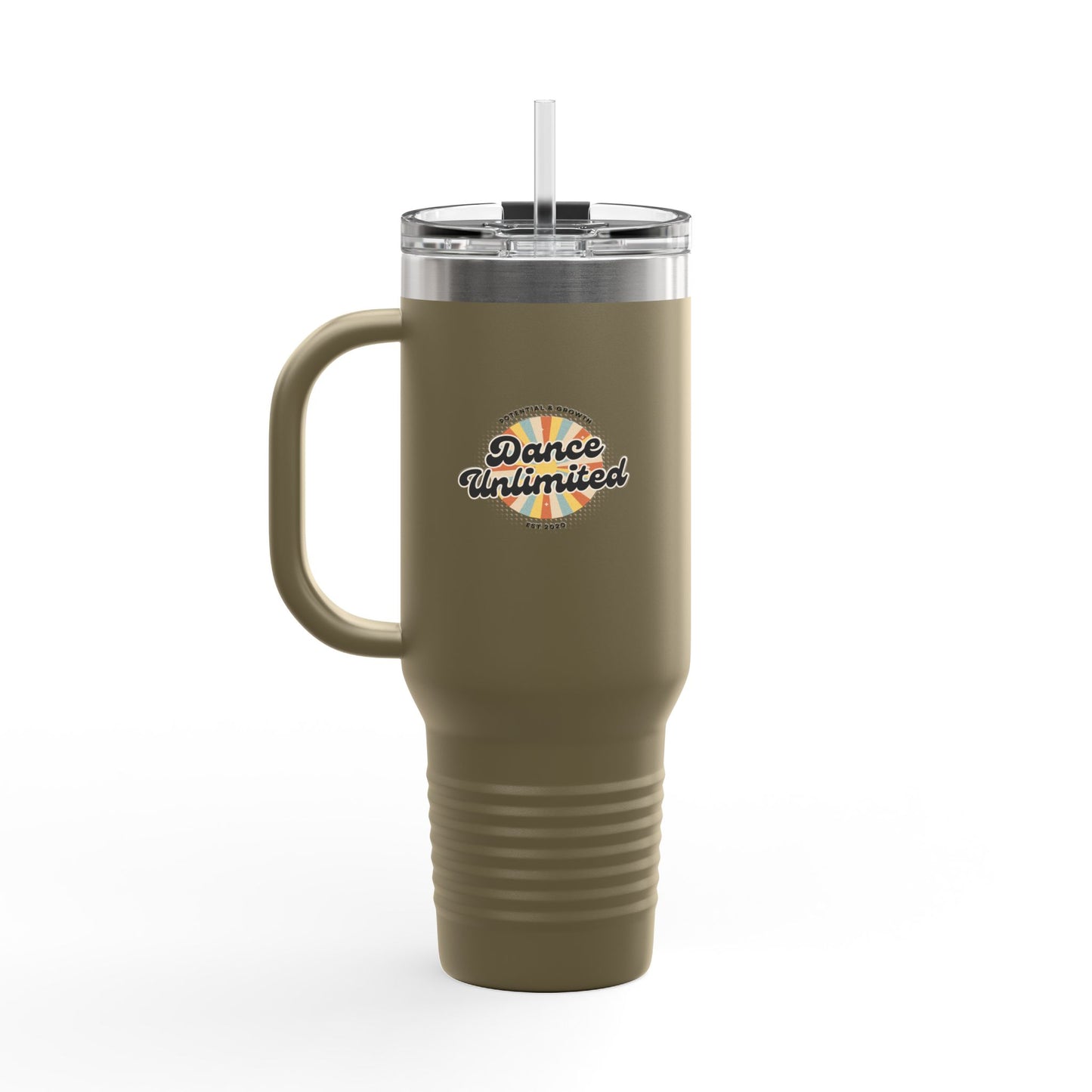 "Dance Unlimited, Potential & Growth" Retro 40oz Insulated Travel Mug – Motivational Dance Tumbler for Growth, Potential & Everyday Inspiration