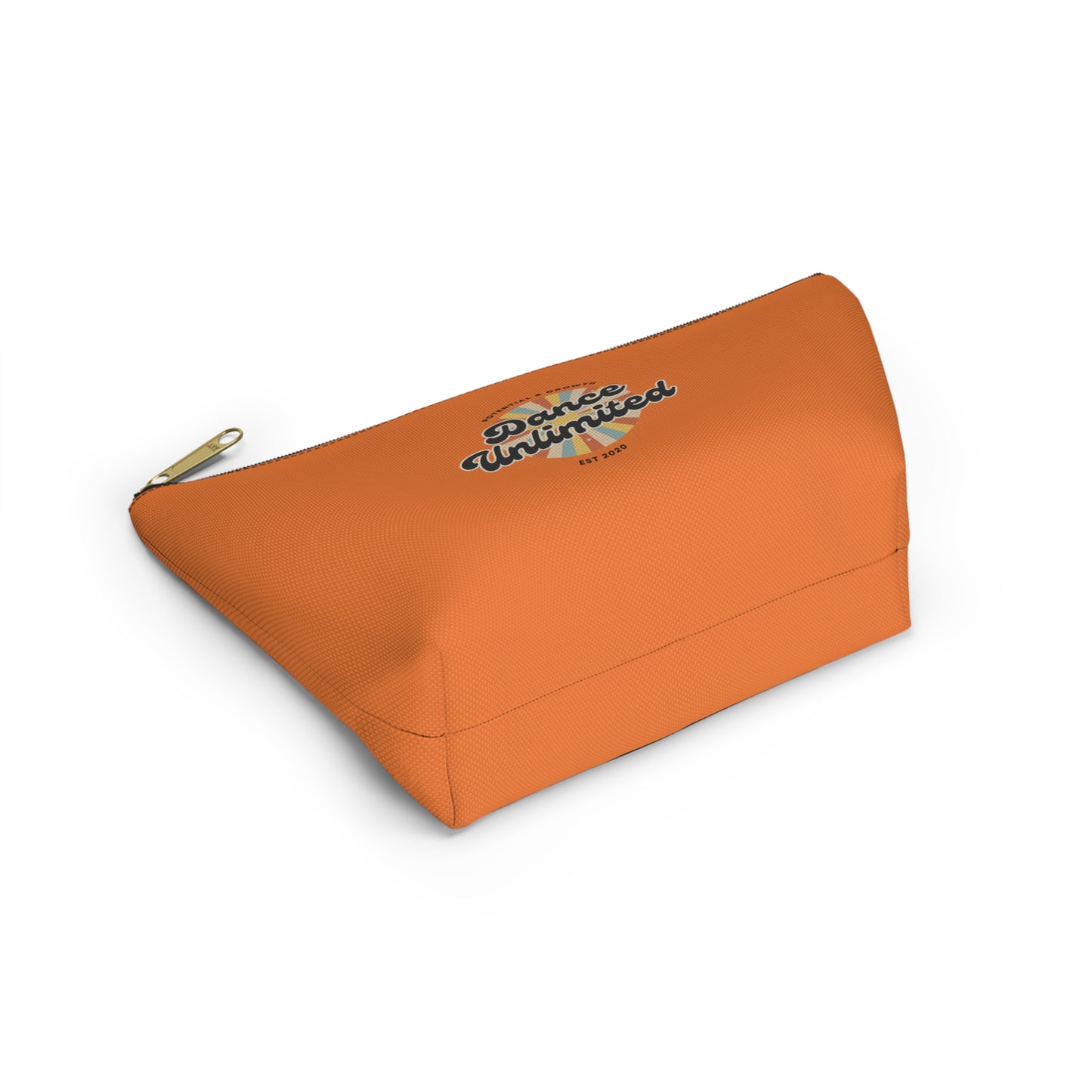 "Dance Unlimited - Potential & Growth" Makeup Bag – Retro Dance Graphic – Inspirational Dance-Themed Zipper Pouch for Cosmetics, Accessories & Gifts