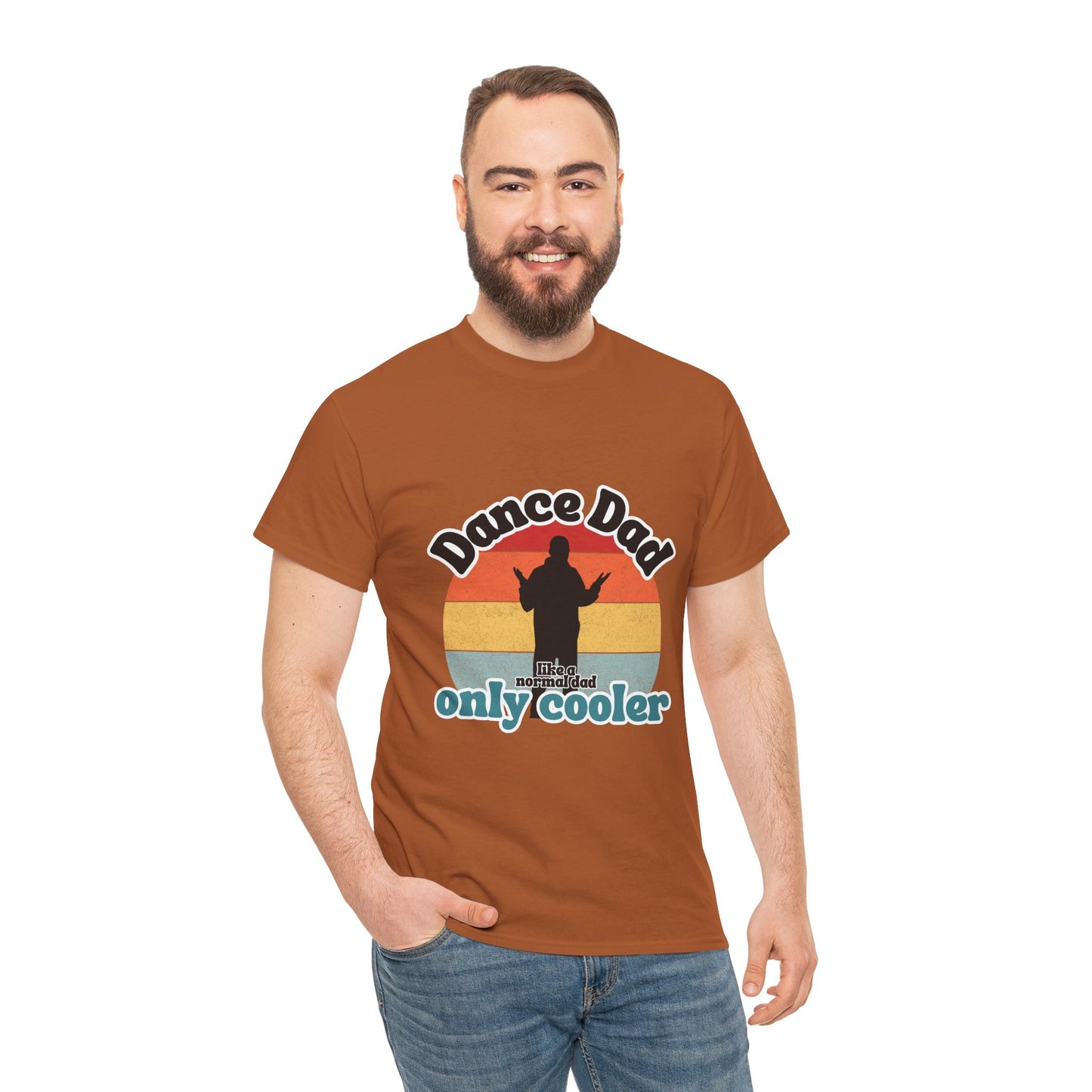 "Dance Dad" Unisex Heavy Cotton Tee – Funny Retro Dance Shirt for Cool Dads