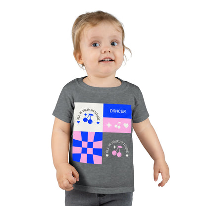 "Dancer – All in Your Attitude" Toddler Dance T-Shirt – Retro Graphic Short Sleeve Tee for Kids