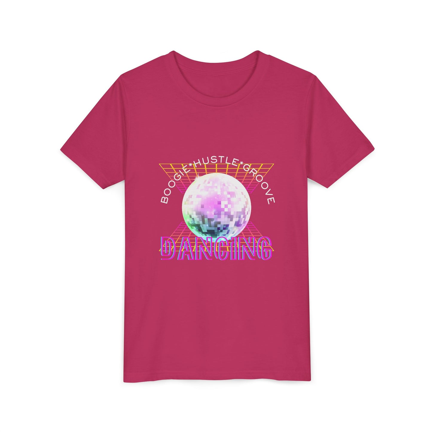 "Boogie, Hustle, Groove - Dancing" Streetwear Dance Graphic – Youth Short Sleeve Tee