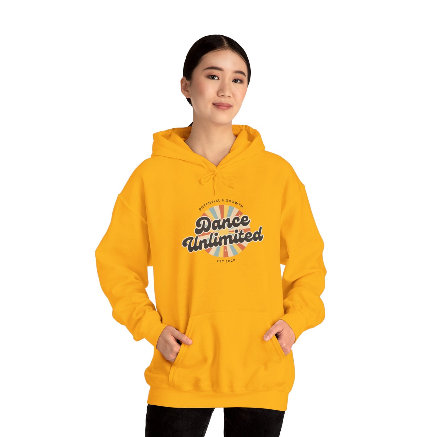 "Dance Unlimited – Potential & Growth" Retro Unisex Hoodie  Dance-Inspired Sweatshirt