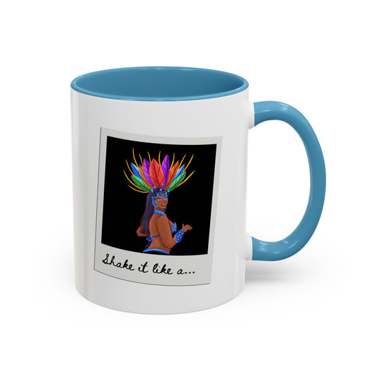 "Shake It Like a..." Accent Coffee Mug – Fun Dance Quote Ceramic Mug for Dancers and Music Lovers