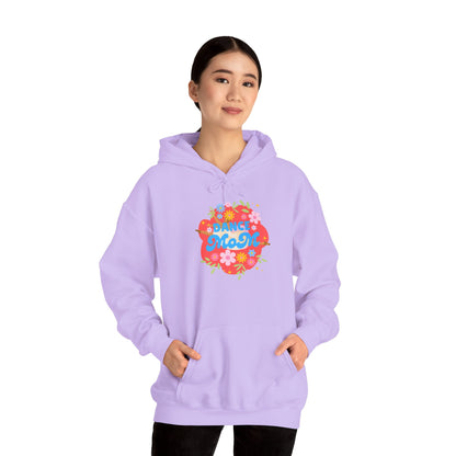 "Dance Mom" Superhero Hoodie – Floral Front Graphic & Fun Back Design | Unisex Hooded Sweatshirt for Proud Dance Parents
