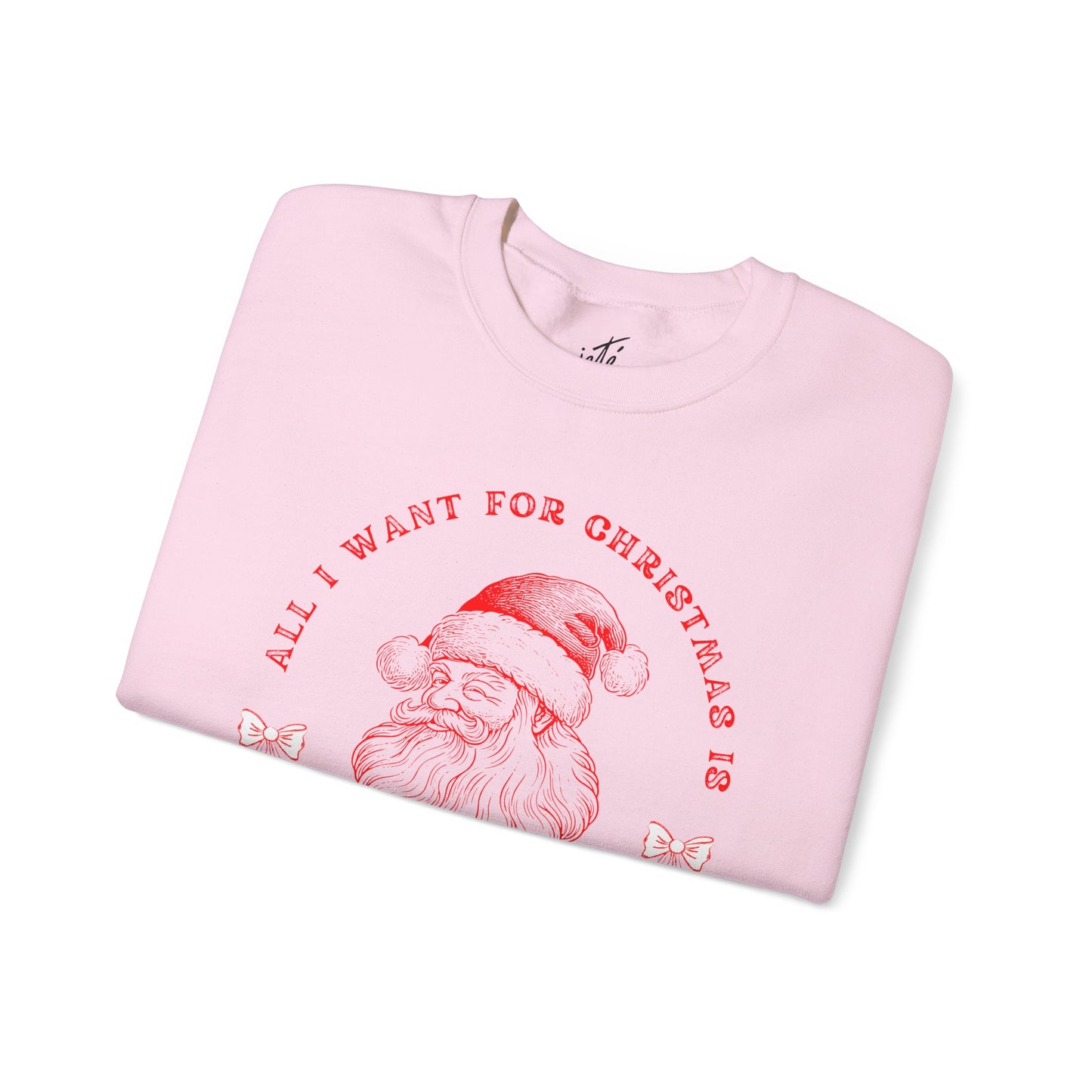 “All I Want for Christmas Is Unlimited Dance Classes” ADULT SWEATSHIRT Unisex Heavy Blend Crewneck with Vintage Santa – Festive Holiday Dance Sweatshirt for Dancers & Studios