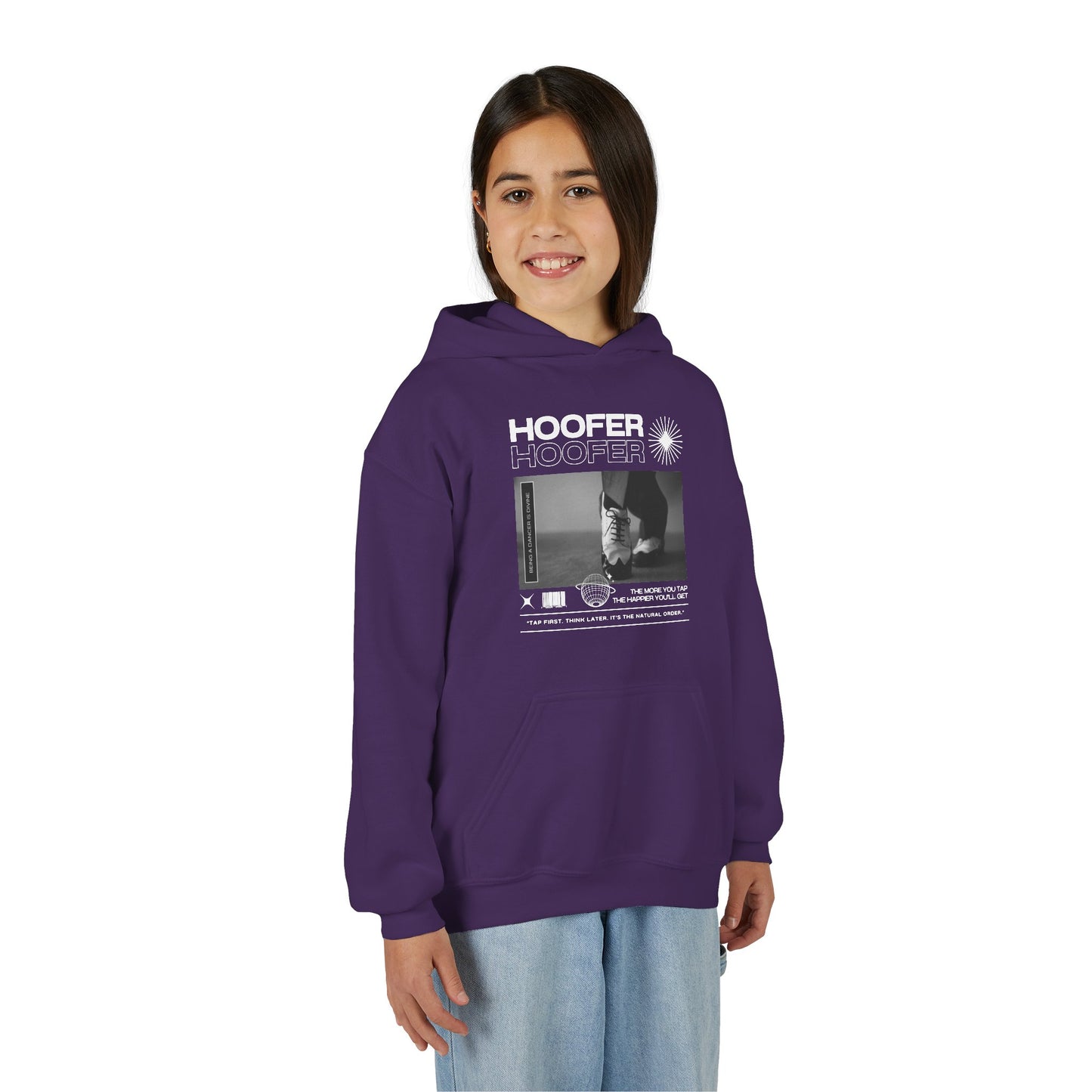“Hoofer” Tap Shoes Streetwear Graphic | Unisex Youth Hoodie – Tap Dance Hoodie for Kids & Young Dancers