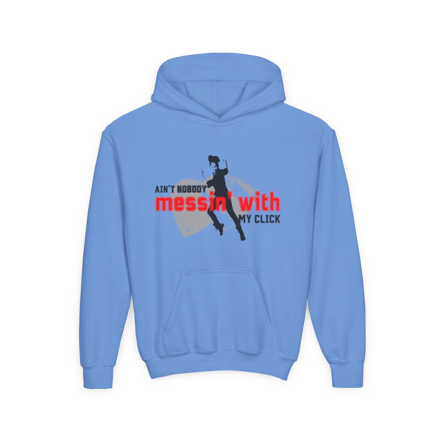 “Ain’t Nobody Messin’ with My Click” Tap Dance Graphic with Tap Shoes & Dancer - Unisex Youth Hoodie – Streetwear Tap Dancing Hoodie for Kids & Young Performers