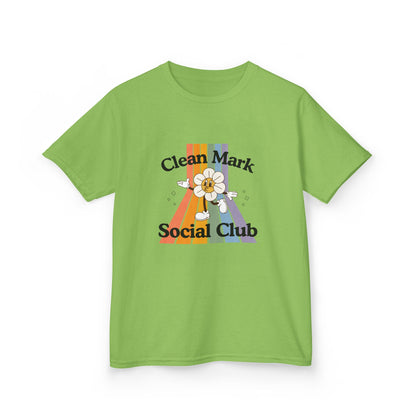 “Clean Mark Social Club” Kids Heavy Cotton™ Tee – Streetwear-Inspired Dance Graphic Tee for Kids