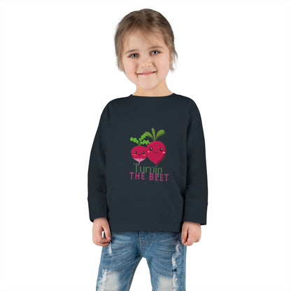 "Turnip the Beet" Toddler Dance T-Shirt – Cute Veggie Graphic Long Sleeve Tee for Kids