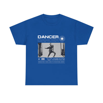 "Dancer "Jazz Pose Unisex Heavy Cotton Tee – Streetwear-Inspired Jazz Dance Graphic T-Shirt for Performers