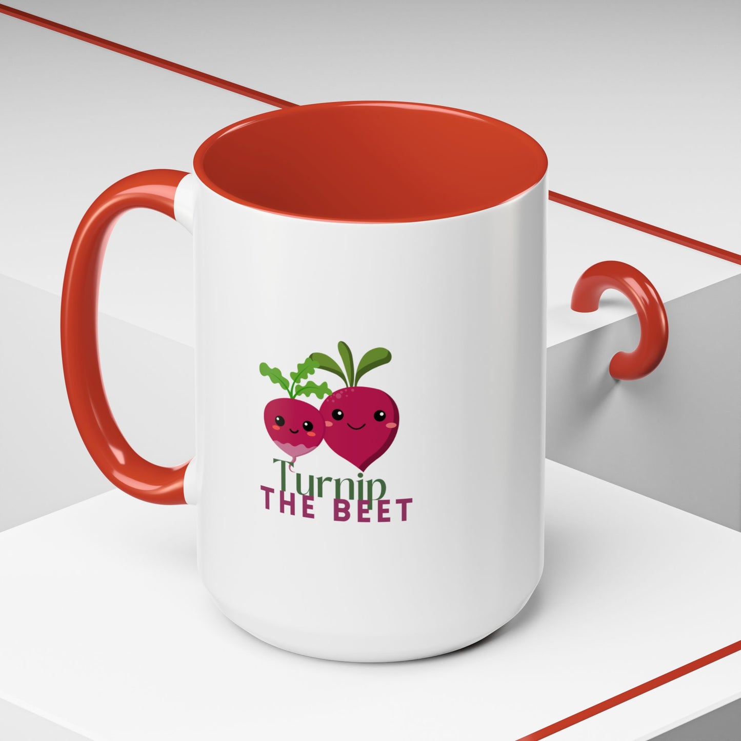 "Turnip the Beet" Accent Coffee Mug – Funny Dance Pun Ceramic Mug for Dancers and Music Lovers