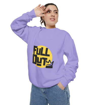 "Full Out" Unisex Lightweight Crewneck Sweatshirt – Bold Streetwear-Inspired Dance Graphic Pullover for Dancers & Performers
