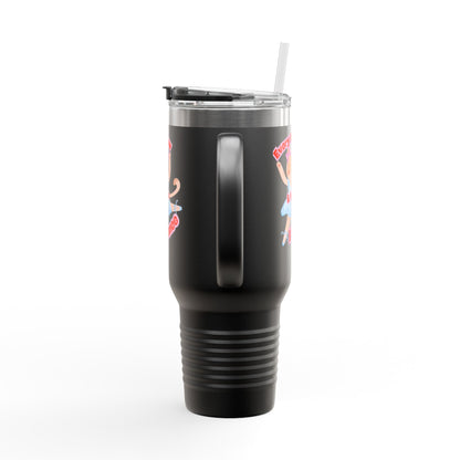 “Every Meow & Then I Dance” Adorable Dancing Cat Graphic | Cute Cat Dance Tumbler for Ballet Lovers & On-the-Go Coffee Enthusiasts - 40oz Insulated Travel Mug