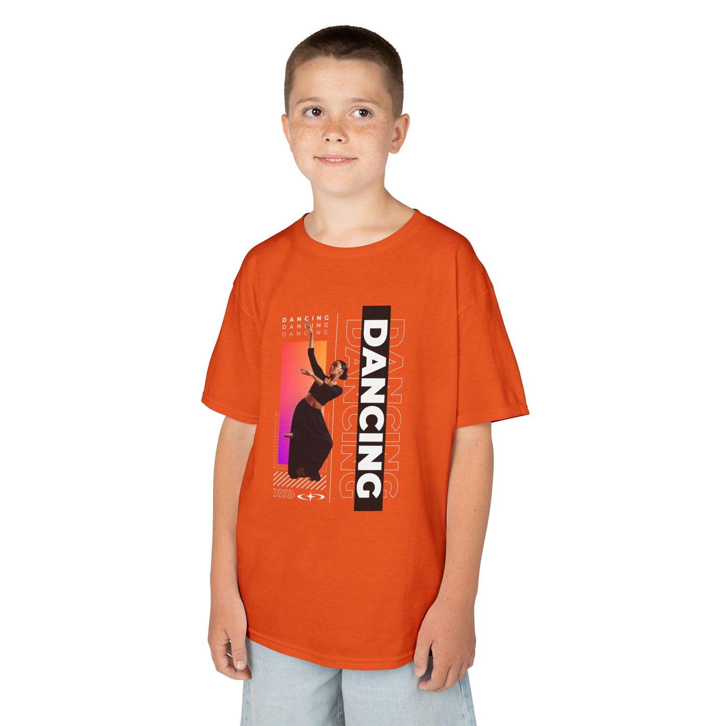 “Dancing” Youth Short Sleeve T-Shirt – Streetwear-Inspired Female Dancer Design – Trendy Kids Dance Graphic Tee