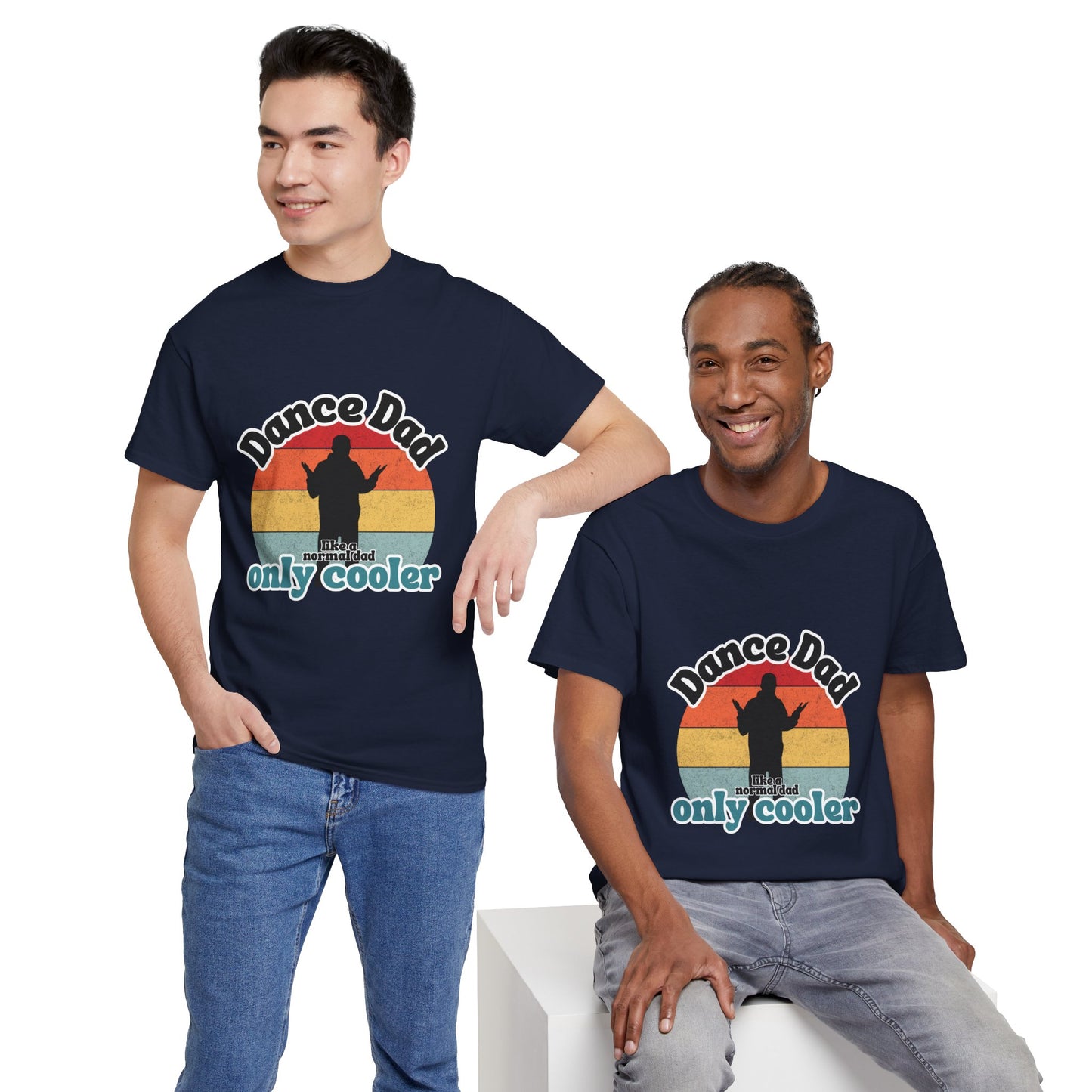 "Dance Dad" Unisex Heavy Cotton Tee – Funny Retro Dance Shirt for Cool Dads